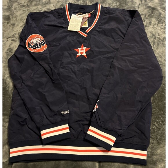 LARGE Men Mitchell & Ness Houston Astros MLB Classic Nylon Vintage Logo - Picture 1 of 9